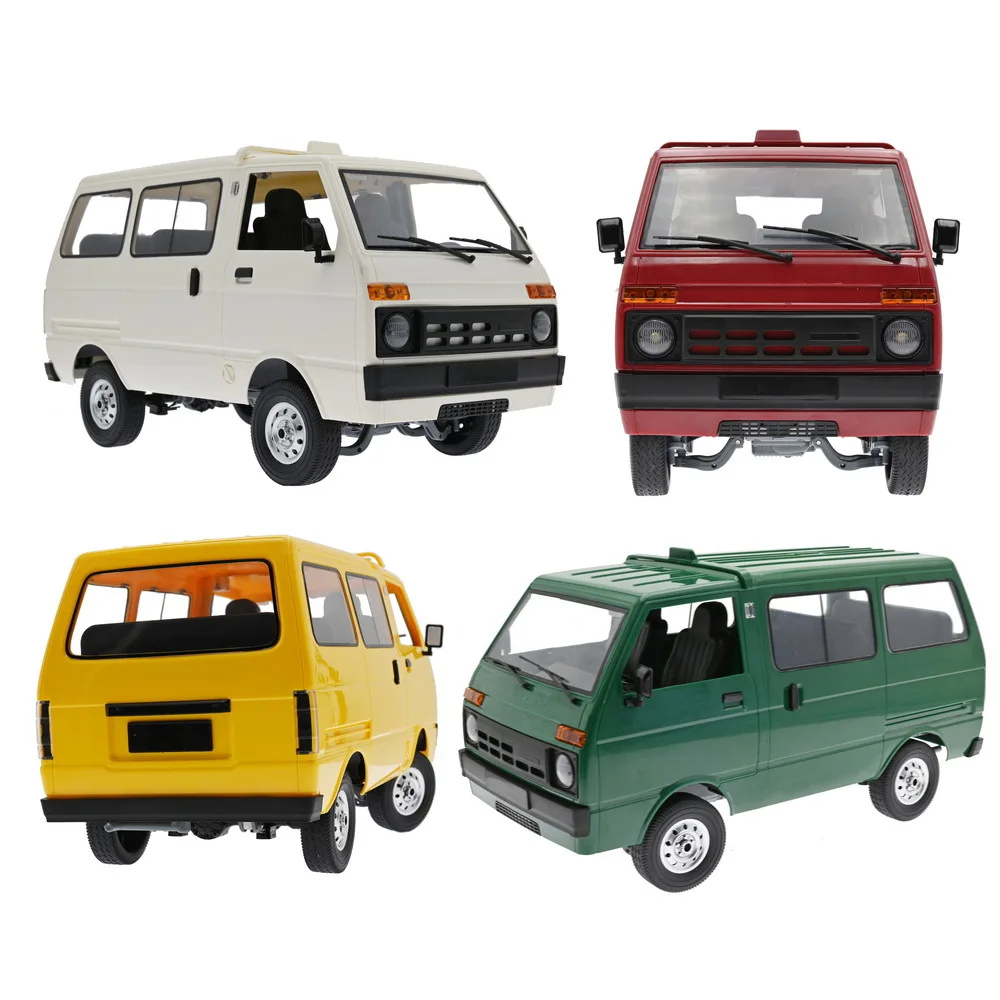 NM60329 WPL D42 RC Car 2.4G Simulation Van Drift Truck LED Remote Control Vehicle Off-Road Tj110 RC Car for Boys Gifts - Yellow, Red & Green