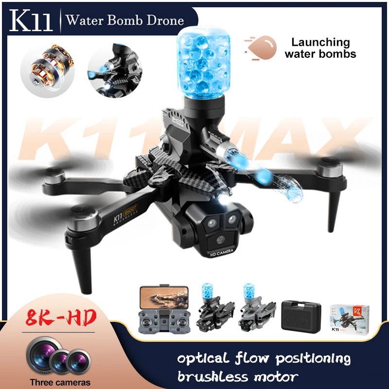 NM60352 K11 RC Drone 4K Professional HD Airplane Three Camera Wide-Angle Head Remote Quadcopter Airplane Helicopter Drone Toy