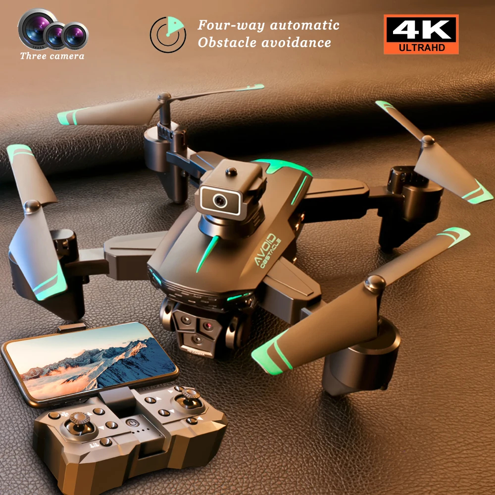 NM59365 Drone with Three Camera 4K Professional Aerial Photography Optical Flow Folding Obstacle Avoidance Drone