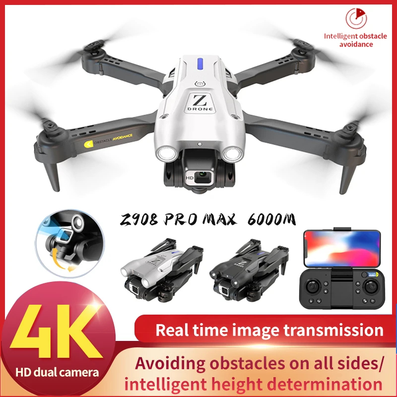 NM59374 Pro Max Drone 4K Professional Dual HD Camera Brushless Motor GPS FPV Obstacle Avoidance Foldable RC Quadcopter Drone Toys