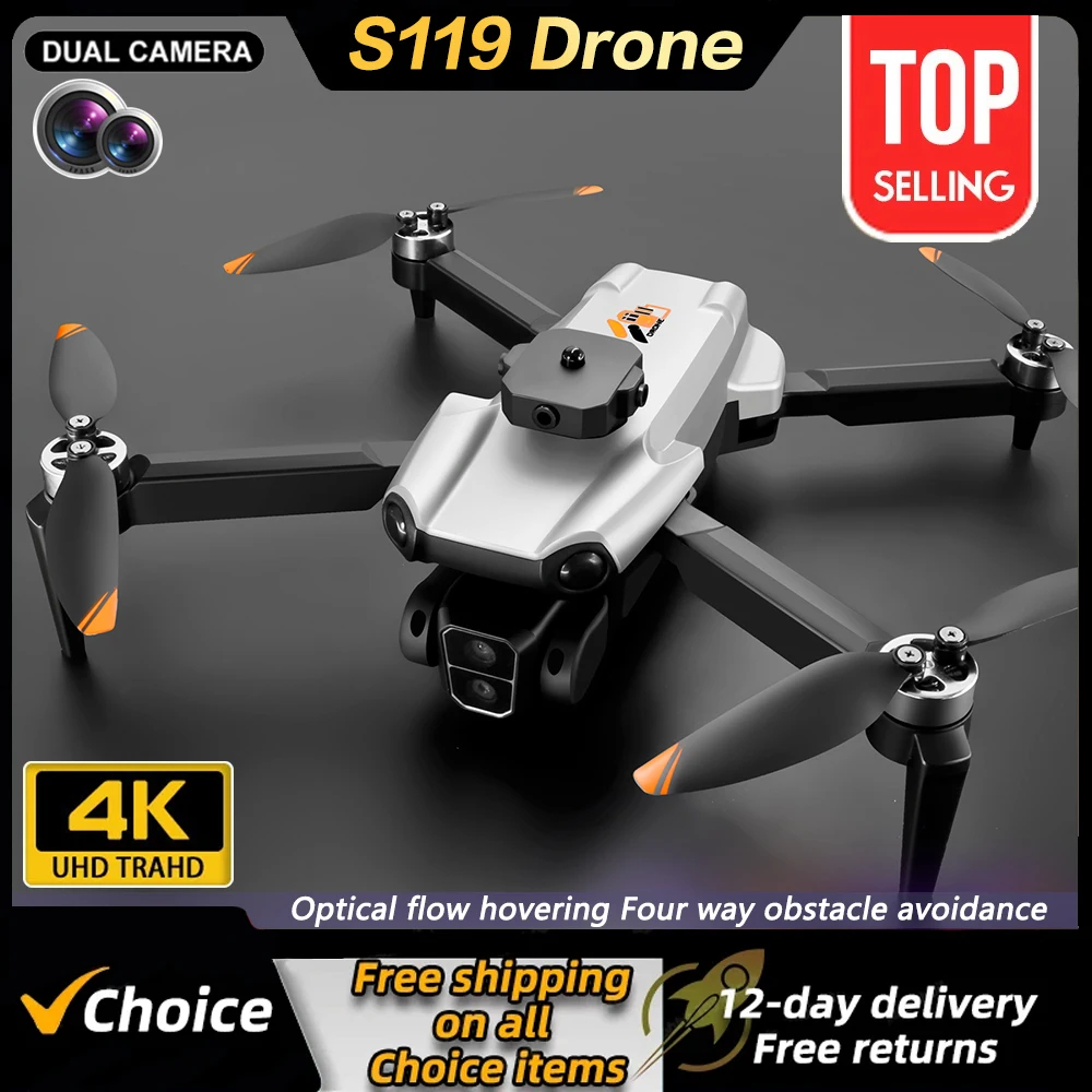 NM59499 Drone Wi-Fi FPV 360 Deg Laser Obstacle Avoidance Brushless Motor Optical Flow Localization 4K HD Dual Camera RC Quadcopter Toys