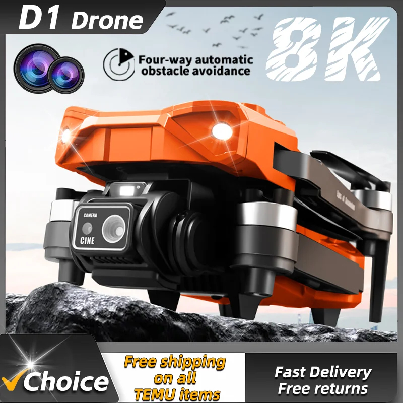 NM60639 D1 Drone 8K Professional HD Camera Wide Angle Optical Flow 360 deg Obstacle Avoidance 5G Wi-Fi Brushless Motor RC Quadcopter -  UNO1RC