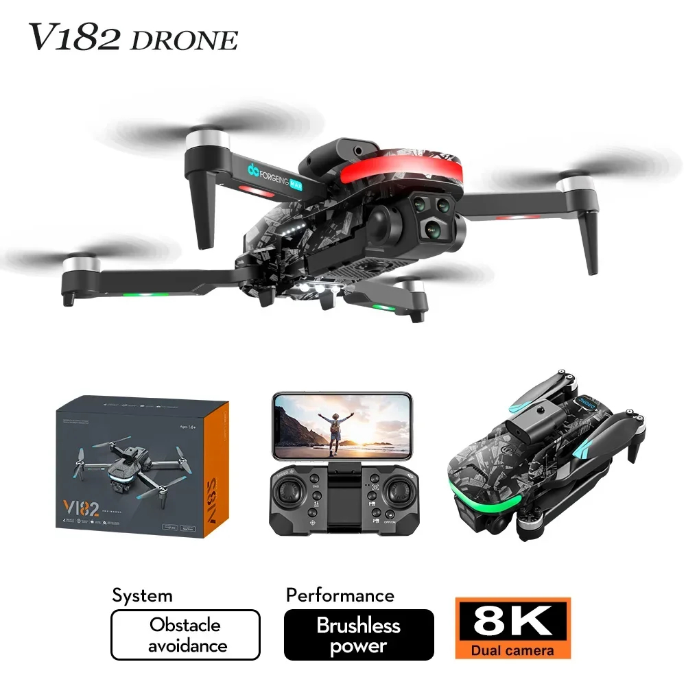 NM60655 Drone Three Camera 8K Aerial Photography Optical Flow Intelligent Obstacle Avoidance Remote Control Aircraft