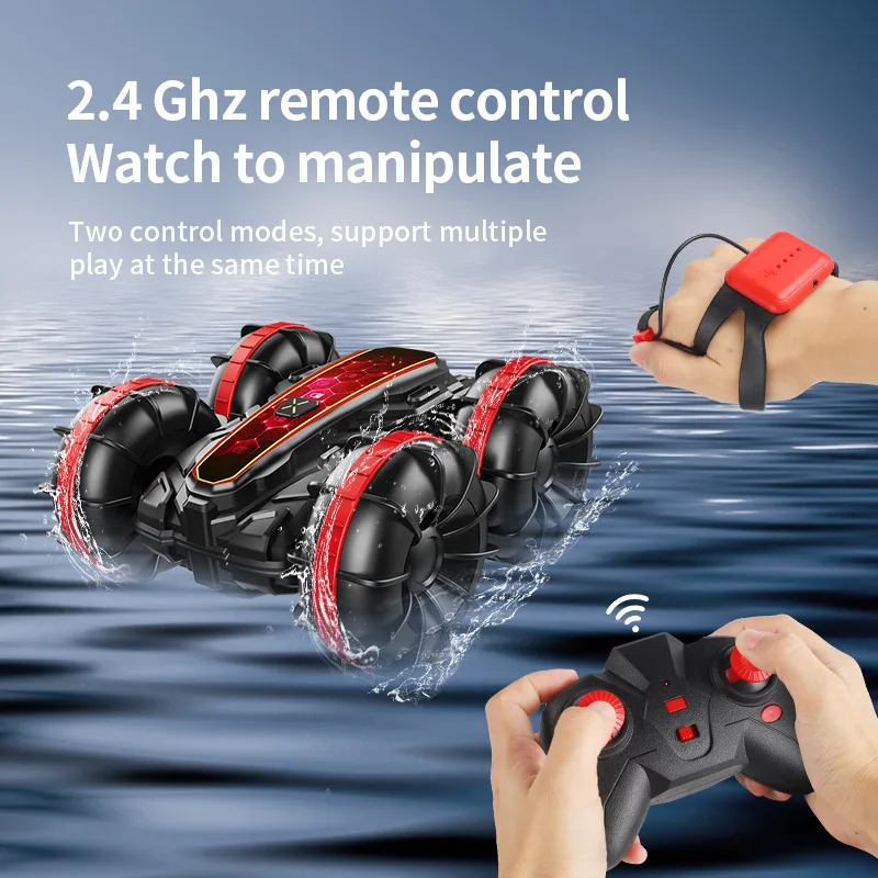 NM60659 RC Car Boat Double Sided Stunt - Remote Controlled Amphibious Rolling & Rotating - Remote Controlled Stunt - Amphibious Beach