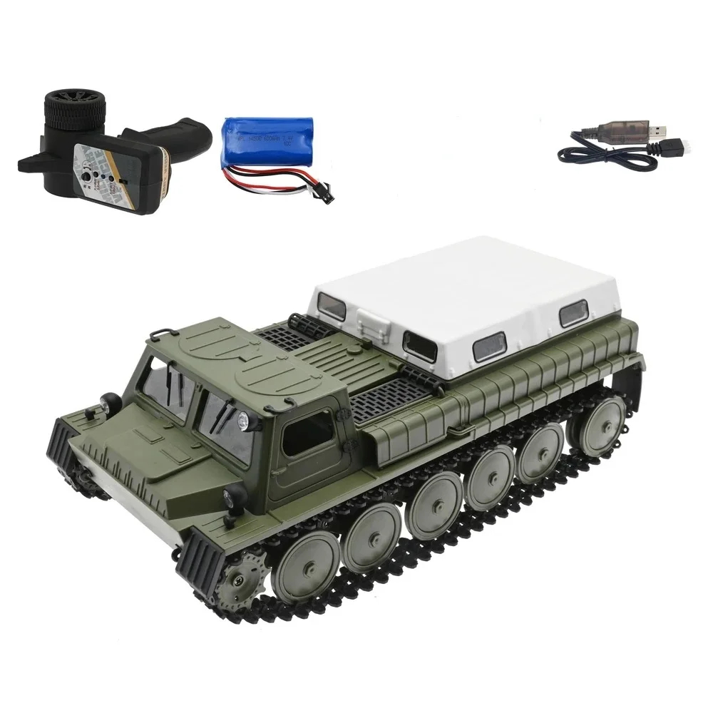 NM60707 E-1 1 by 16 RC Tank 2.4G Full Scale Tracked Transport Vehicle 4WD Tracked Remote Control Vehicle Children Toy Gift