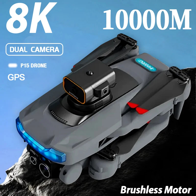 NM60917 Drone 8K Professional HD Camera Wide Angle Optical Flow Positioning Brushless Upgraded RC Obstacle Avoidance for XIAOMI, Black & Grey