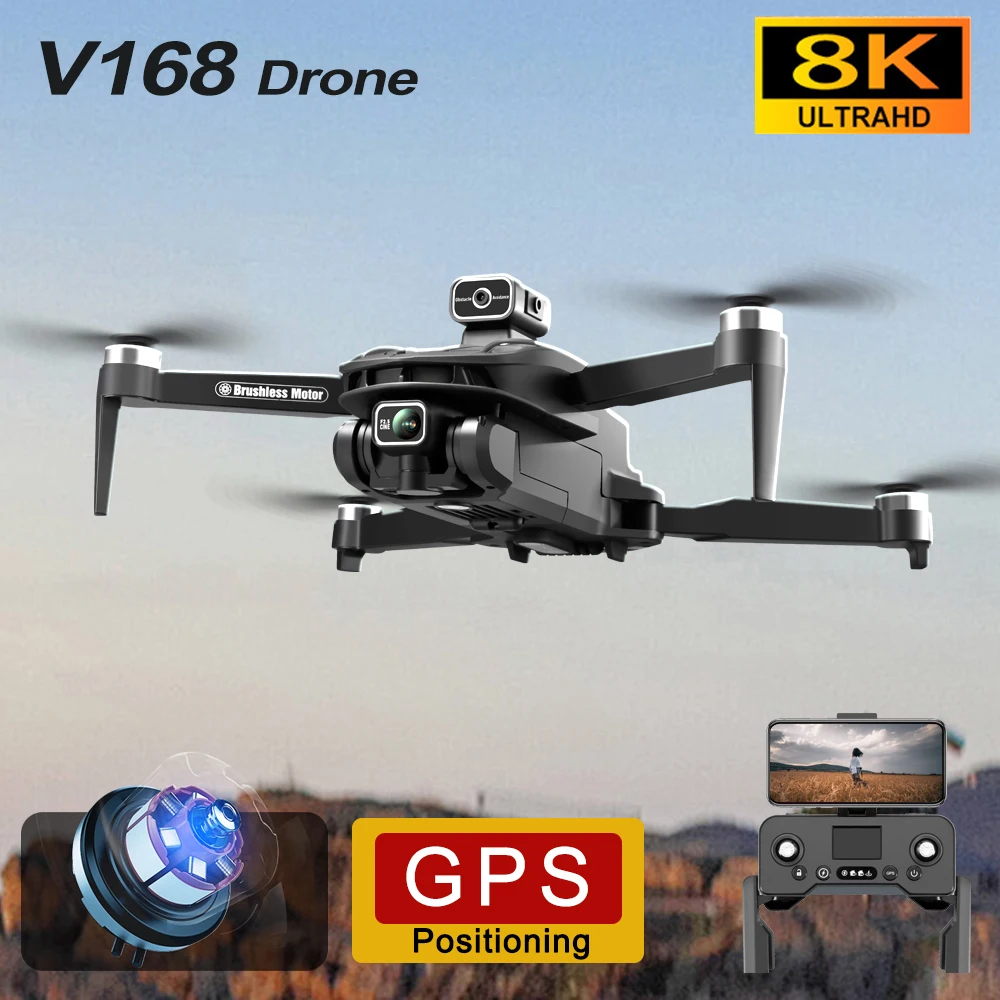 NM61250 Drone 4K Professional GPS 8K Camera Brushless Motor Foldable 5G Wi-Fi FPV Obstacle Avoidance RC Quadcopter FPV Drone Toy Gifts