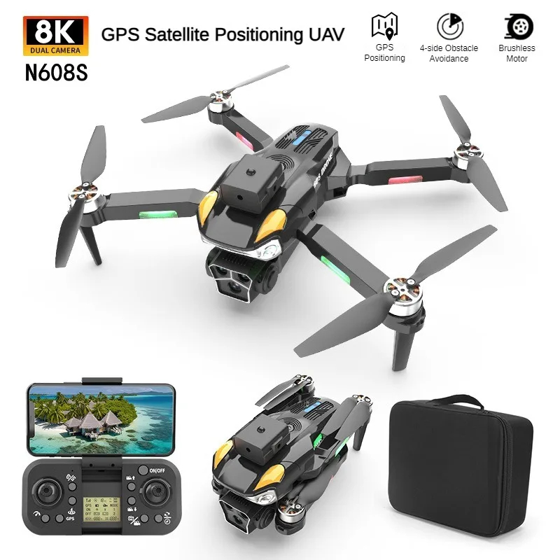NM61265 Mini Drone 8K Brushless Three Camera Optical Flow 5G Wi-Fi FPV 4K Dual Camera Drones RC Quadcopter Drone Mini Drone Toys