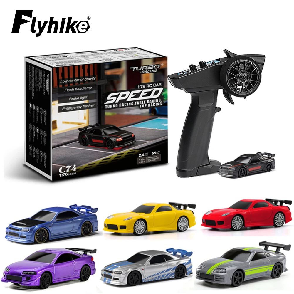 NM61327 Racing 1-76 Scale C64 C73 C72 C74 Drift Remote Control Car with Gyro Radio Full Proportional RC Toys RTR Kit Children Gifts