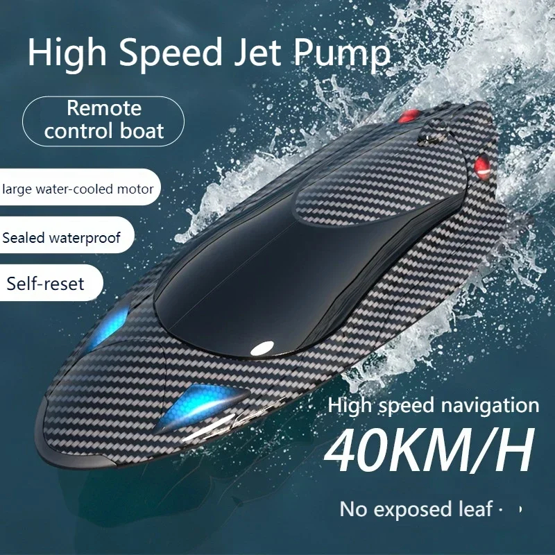 NM61216 New 2.4G Adult Children Electric Speedboat Racing Water Toy Boat High-Speed Turbojet Remote Control Boat Christmas Gift