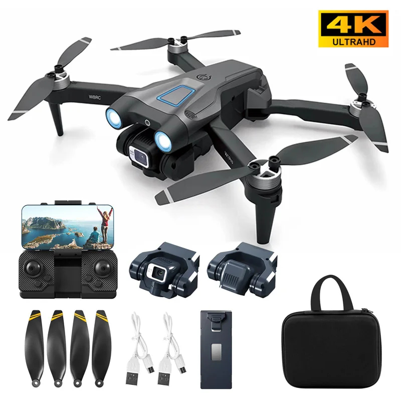 NM60828 Drone with 4K Dual Camera Brushless Motor FPV Foldable Drone Optical Flow 120 deg Electrically Lens 360 deg Flip Altitude Hold UAV