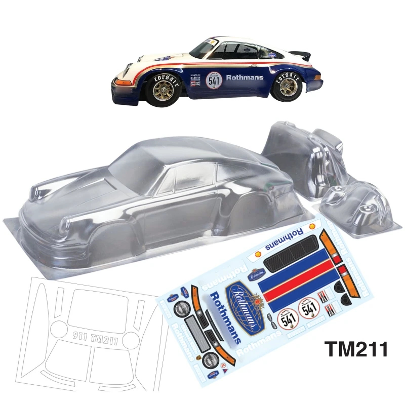NM61042 Mini Car 210 mm RC Bodies Clear Lexan Body Shell with Rear Wing with Light Buckle for on Road RC Drift Car M Chassis 210 Wheelbase