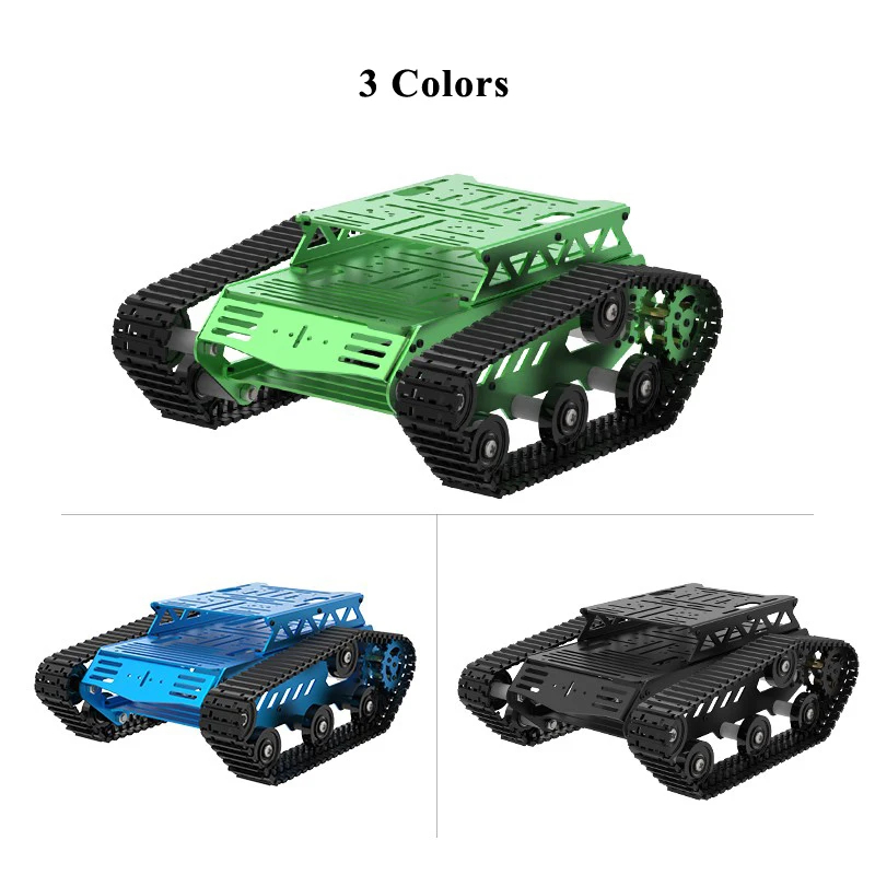 NM61912 Load Metal Tank Chassis with 8V DC Encoder Motor Intelligent Car Tracked Vehicle ROS Chassis for RC Tank Programmable Robot
