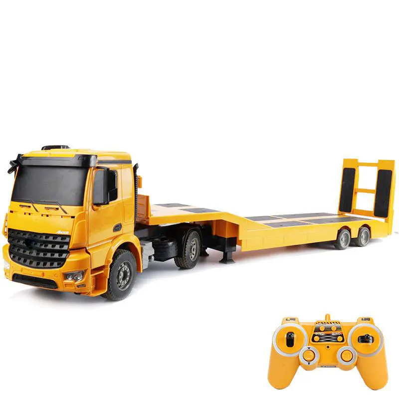 NM61974 Truck Big Remote Control Trailer Electronic Simulation Car with LED Engineering Car Chargeable Vehicle Toy Kids Birthday Gift