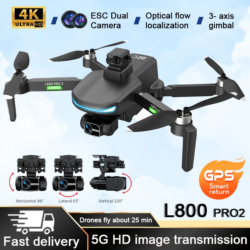 NM62070 Pro Drone 4K HD ESC Dual Camera Drone Brushless Power GPS Return 5G 360 deg Laser Obstacle Avoidance RC Quadcopter Drone Toys