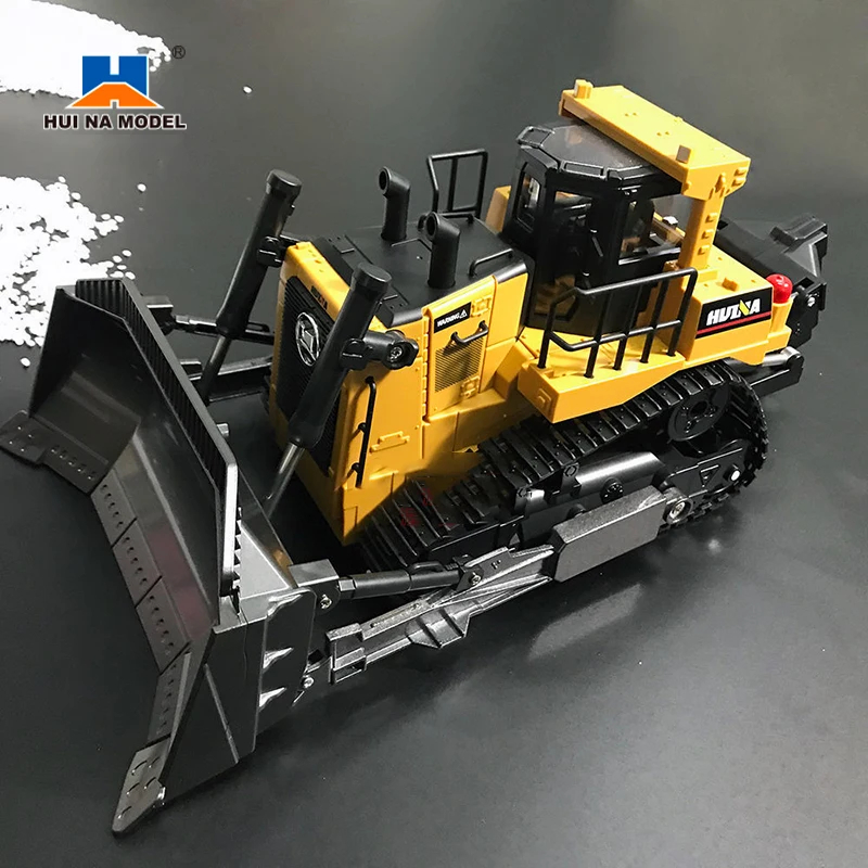 NM61465 1554 RC Bulldozer RC Bagger Crawler Excavator 2.4G Remote Control Cars RC Trucks for Adults RC Tractor Bagger Trailer Gift, Khaki