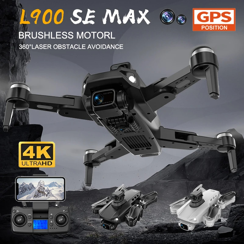 NM61485 L900 Pro SE Drone Foldable 4K HD Dual Camera Quadcopter with Brushless GPS RC Aircraft Aerial Photography Toys