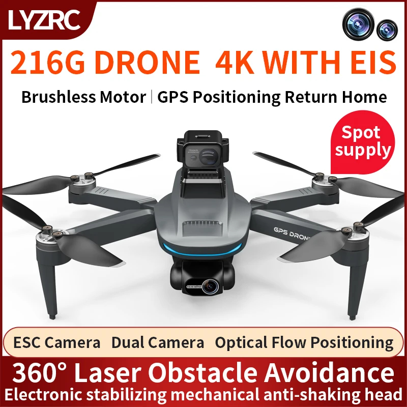 NM61937 4K Professional 2-Axis Gimbal Dual Camera 5G Wi-Fi FPV RC L200 Pro Max Drone