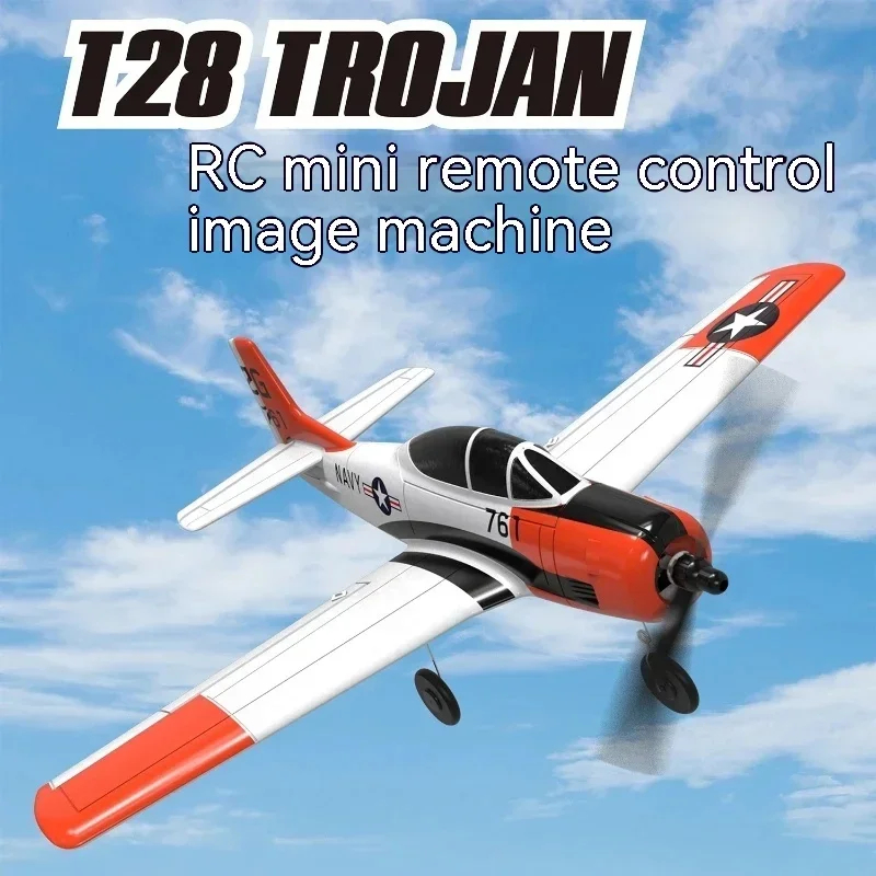 NM62054 Aircraft Trojan 4CH RC Airplane Rtf with Xpilot Stabilizer One-Key Aerobatic Fixed-Wing Outdoor RC Toys for Children Gift
