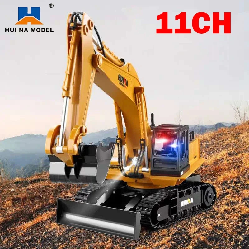 NM62175 531 RC Excavator Trucks 1 by 16 11CH Alloy Remote Control Engineering Digger Truck Model Electronic Heavy Toys for Boys