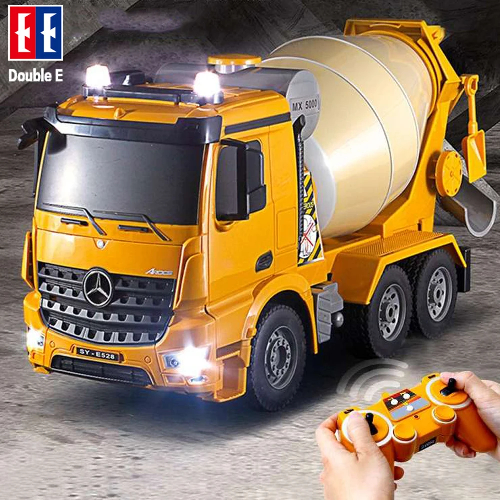 NM62236 E E528 RC Mixer Truck 1-20 Remote Control Engineering Vehicle Electric Truck Cement Mixer Model Toys for Boys Xmas Gifts
