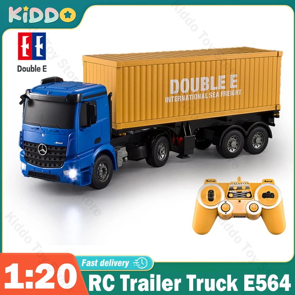 NM62437 E E564 RC Car Truck Trailer 1 by 20 Toy 2.4G Remote Control Engineering Vehicle Container Truck Toys for Boys Scale Gifts