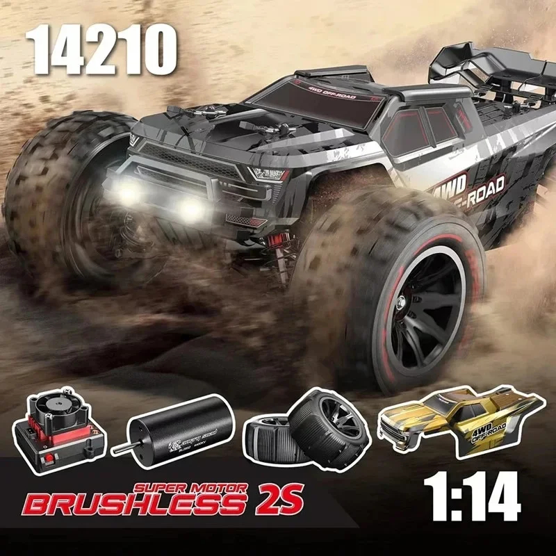 NM62469 Hyper Go 14210 1-14 4WD Brushless RC Car 55km-H High Speed Drift Monster Truck 2.4G Child Remote Control Electric Toys Gift