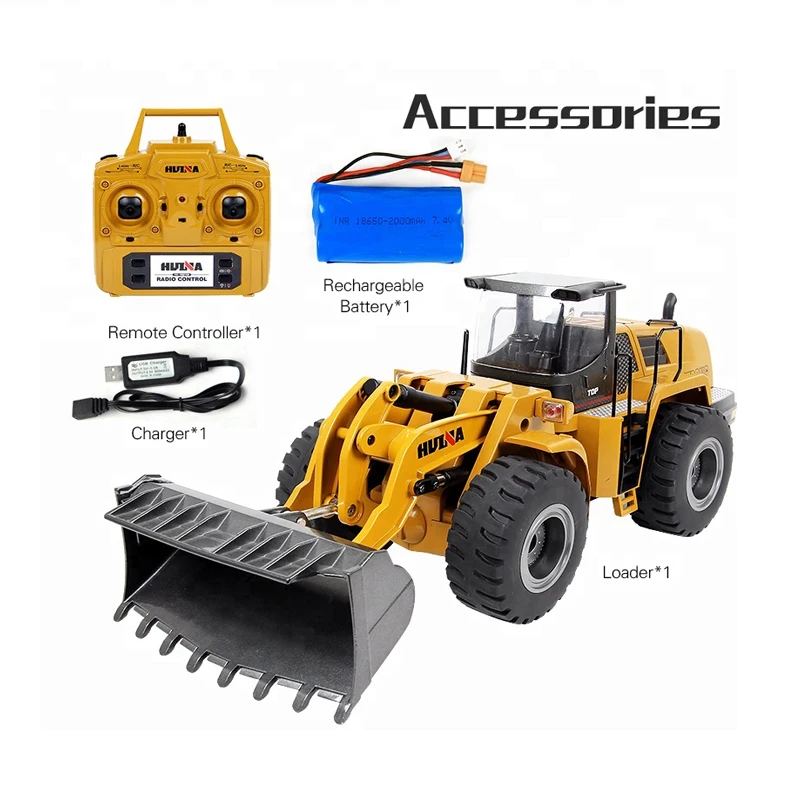 NM62548 RC Excavator, 583 2.4G 1-14 Remote Control Construction Toy Bulldozer Vehicle Model Engineering Car Toys for Kids