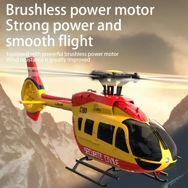NM62297 Remote Control Helicopter Brushless Motor Fixed Altitude with Optical Flow RC Electric Helicopter Model Kids Outdoor Toy
