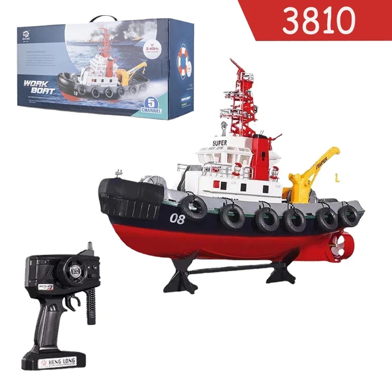 NM62365 3810 Remote Control Boat Speedboat High-Speed Childrens Wireless Electric Fire Boat Model Water Boat Boy RC Toy