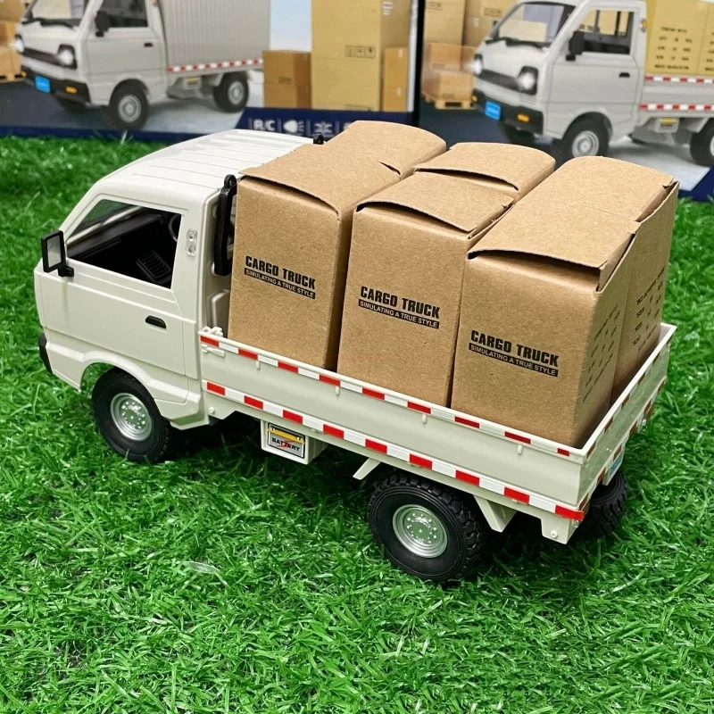 NM58546 WPL D12 RC Car Simulation Drift Climbing Truck LED Light Cargo RC Electric Toy Model for Boys Christmas Surprise Gifts