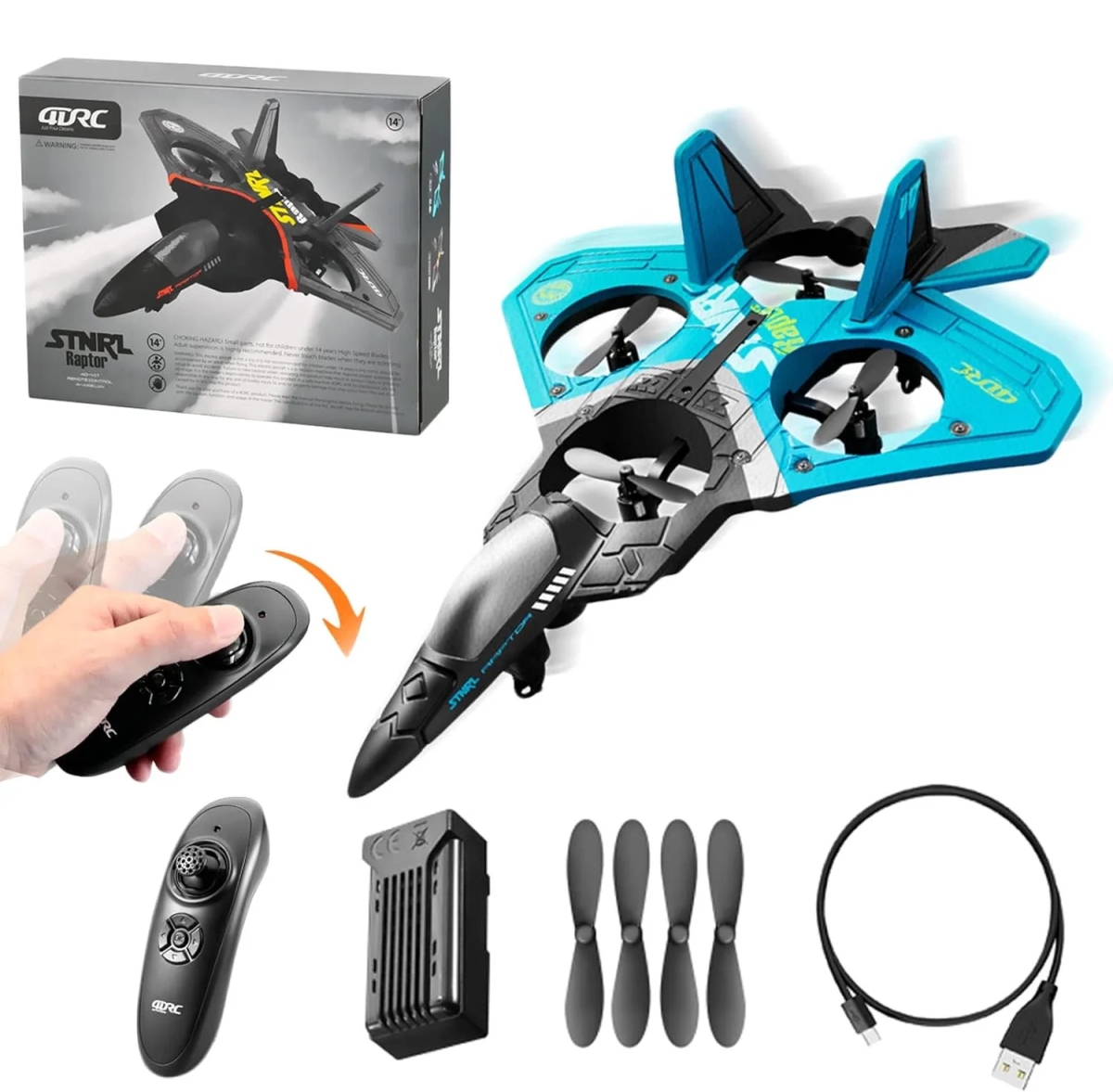 NM58609 V17 RC Plane 2.4G Radio Control Fighter Hobby Plane Glider Airplane EPP Foam Remote Control Airplane RC Drone Kids Toys - Multi Color