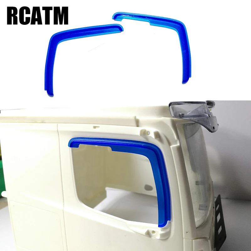 NM58641 Pair RC Car Acrylic Window Cover Rain Sun Visor for 1 by 14 Tamiya RC Truck Arocs Actros 3363 56348
