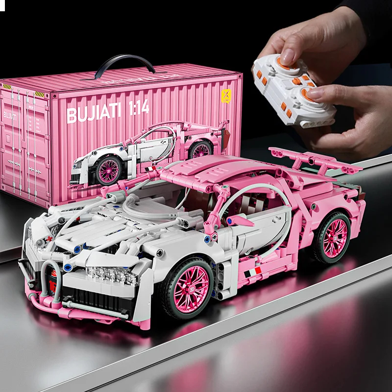 NM58643 Building Blocks Roadster RC Tech Racing 1-14 DIY Roadster Building Blocks Assembled Building Blocks Car Toy Birthday Gift
