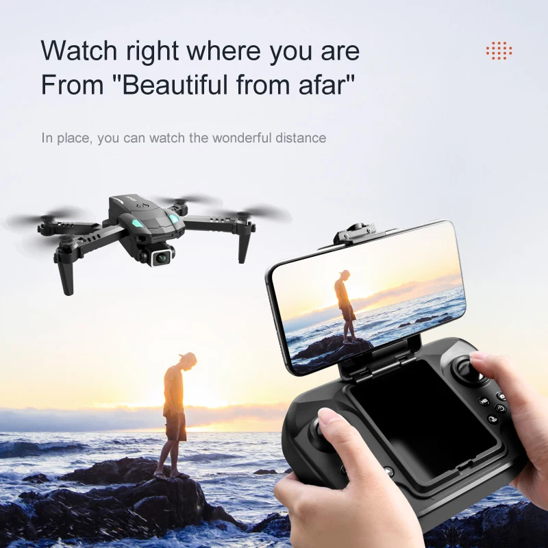 NM58838 Mini Drone HD Aerial Photography Folding Quadcopter Three Side Obstacle Avoidance Remote Control Aircraft Toy -  UNO1RC
