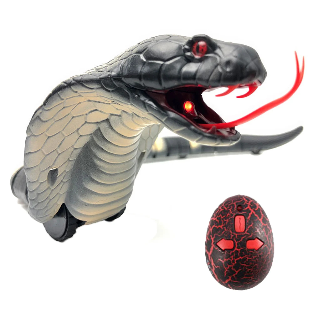 NM58868 RC Snake with Toy Snake Bracelet Gift Terrifying Plastic Infrared Funny Remote Control Rattlesnake Mischief for Tricky