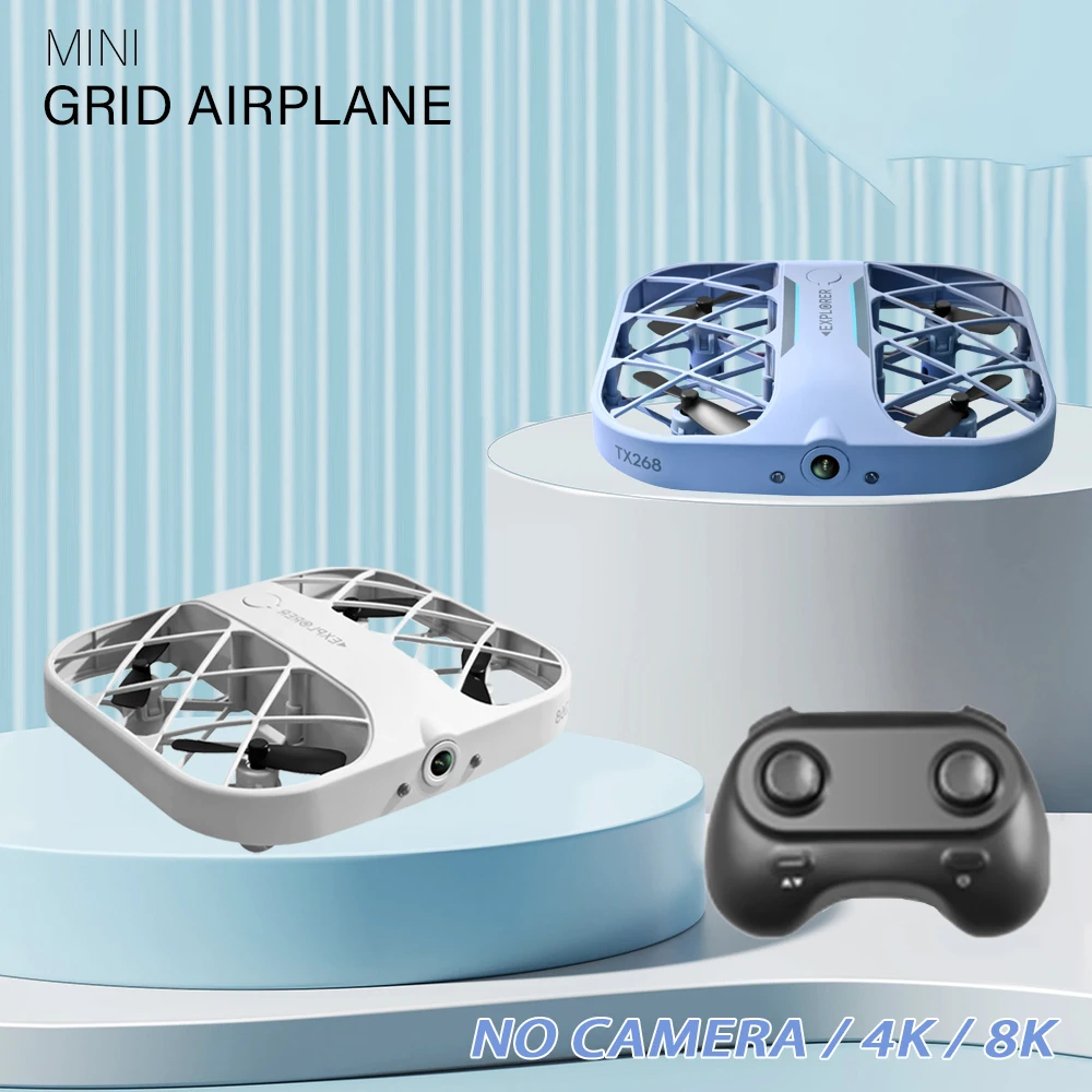 NM58871 Toys New Grid Mini Quadcopter 8K & 4K HD Camera Drone with Camera Low Battery Alert 360 deg Roll Small Remote Control Plane