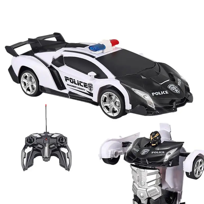NM59187 Car Solid RC Car Robot Transform Toy Car 1-18 Sports Car Transforming Robot Remote Control with Button