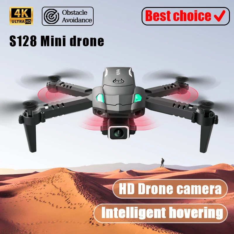 NM59236 New Drone FPV Mini S128 Drones 4K Professional Camera Height Hold RC Foldable Quadcopter Dron Obstacle Avoidance Toys Gift