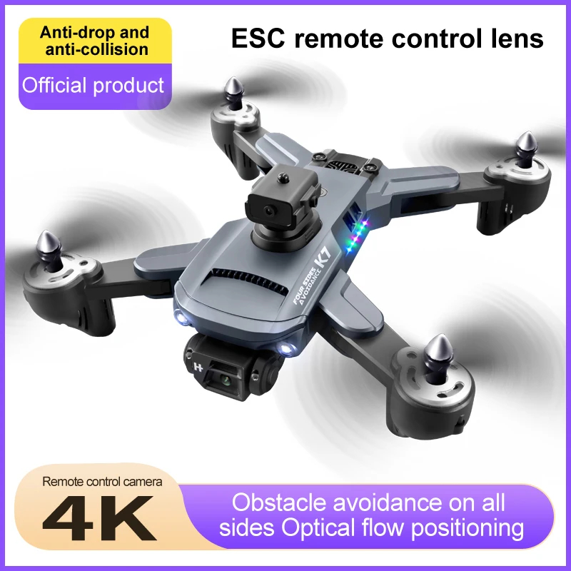 NM59368 Drone 5G Wi-Fi FPV Brushless Motor 360 Deg Laser Obstacle Avoidance Optical Flow Localization 4K HD Dual Camera RC Quadcopter Toy