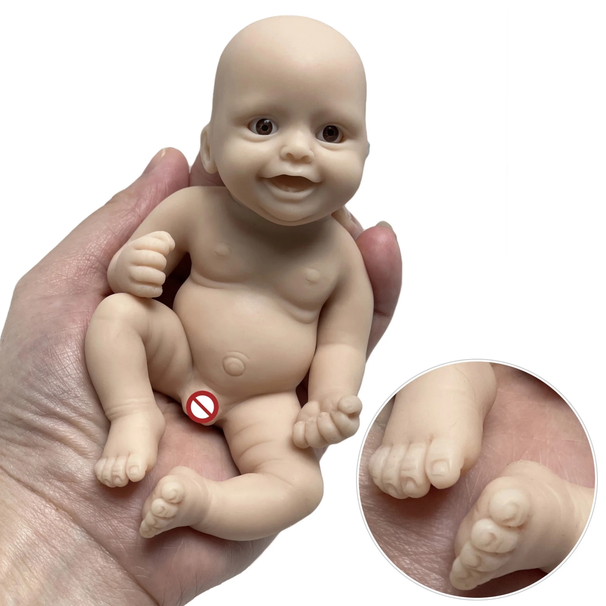 NM59233 Solid Silicone Reborn Doll Realistic Painted & Unpainted Handmade Mini Reborn Doll - Bebe Reborn
