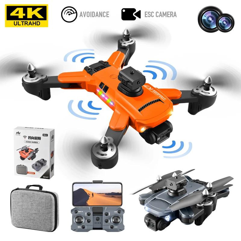 NM59237 Drone 5G Wi-Fi FPV 360 Deg Laser Obstacle Avoidance Brushless Motor 4K HD Dual Camera Optical Flow Localization RC Quadcopter Toy
