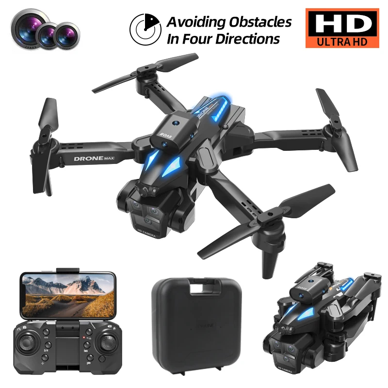 NM59260 Max Drone Water Bombs 360 deg Laser Obstacle Avoidance Brushless Motor 4K HD Three Camera GPS Return RC Quadcopter Drone Toys