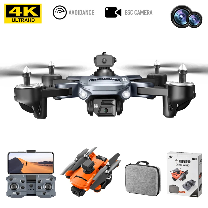 NM59393 Drone 5G Wi-Fi FPV 360 Deg Laser Obstacle Avoidance 4K HD Dual Camera Brushless Motor Optical Flow Localization RC Quadcopter Toy