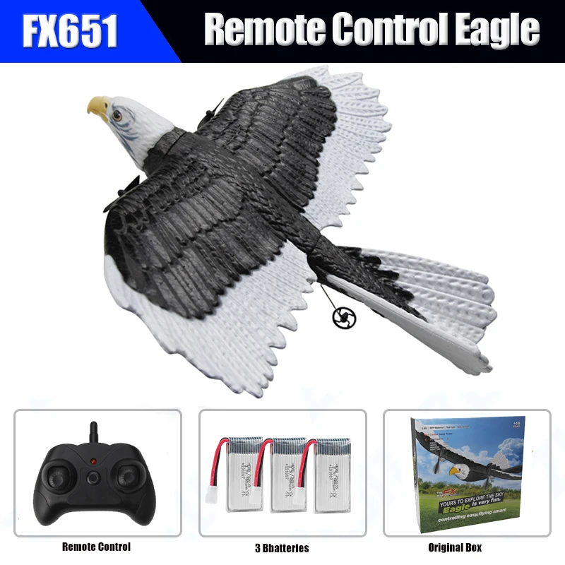 NM59598 Foam Plane 405mm Simulation Wingspan Eagle Aircraft 2.4G Radio Control Remote Control Glider Airplane Toys for Children Boys