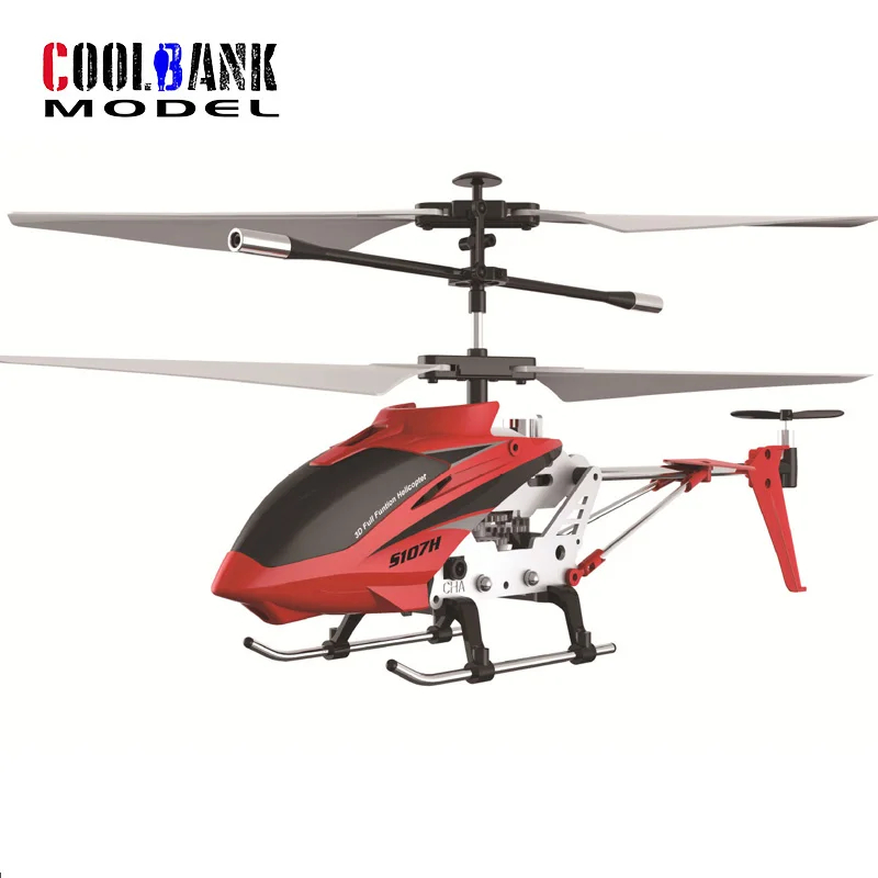 NM59602 2.4G 3 Channel RC Helicopter Remote Control Helicopter Auto-hover Gyro Stabilization with LED Light Mini RC Toy for Kids - Red & Yellow