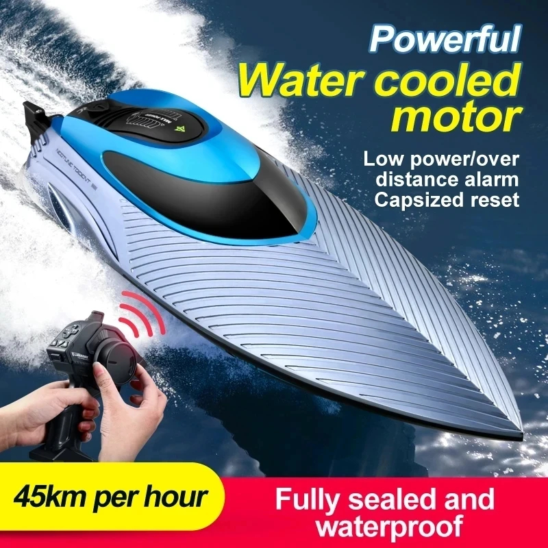 NM59608 RC High Speed Racing Boat Waterproof Speedboat 2.4G Remote Control Ship Water Game Kids Toys Children Birthday Gifts
