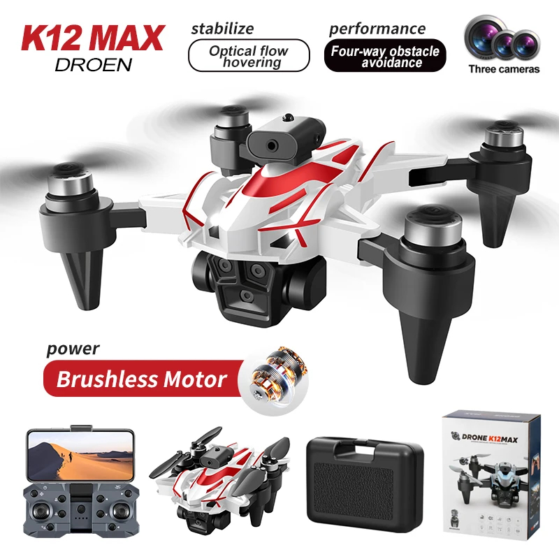 NM59707 Drone Brushless Motor GPS Return 360 Deg Laser Obstacle Avoidance 4K HD Three Camera Parking Apron RC Quadcopter Drone Toys