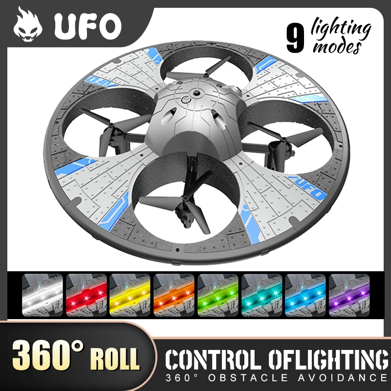 NM59745 UFO Drone Mini Drones with Camera Foam UFO Plane Helicopter Wi-Fi Quadcopter Obstacle Avoidance Aircraft Children Toys for Boy