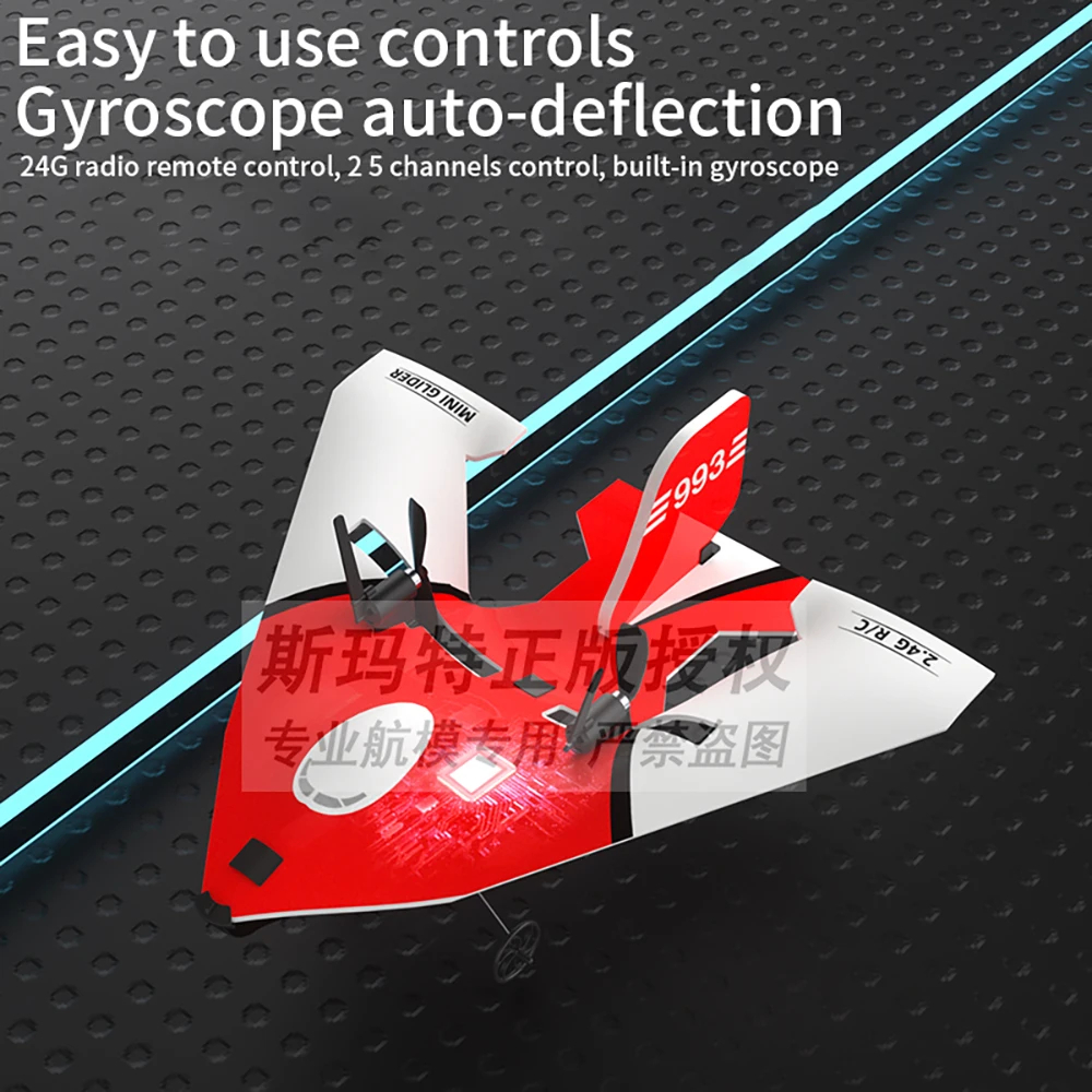 NM59855 Built RC Plane 993 EPP Foam with LED Electric Remote Control Model Foam Aircraft Glider Children Toys